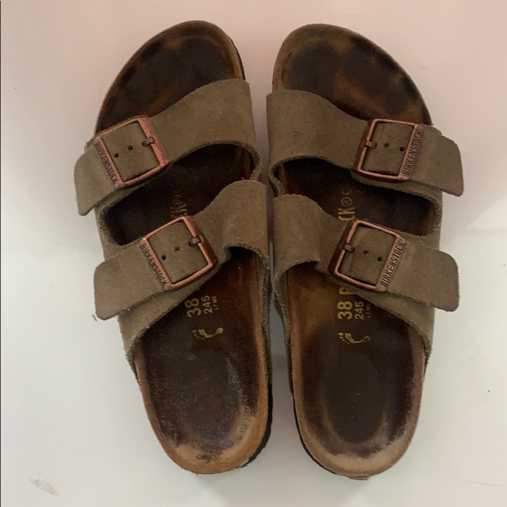arizona suede green birkenstock’s